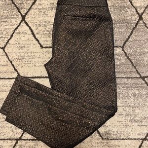 Loft Blue Metallic Crop Pant